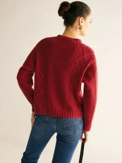 Clearance Round Neck Button Down Twist Cardigan Cardigans|Sweaters & Cardigans