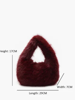Sale Rounded Fuzzy Handbag Bags|Accessories