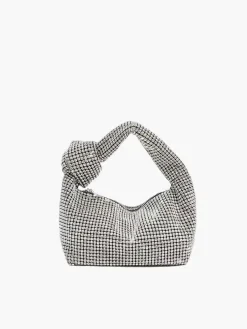 Sale Rounded Rhinestone Knotted Bag Bags|Accessories