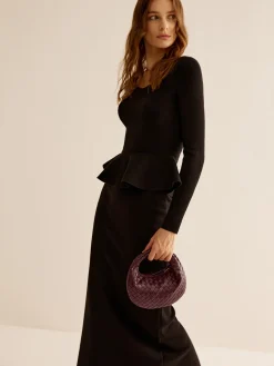 New Rounded Woven Zipper Handbag Bags|Accessories