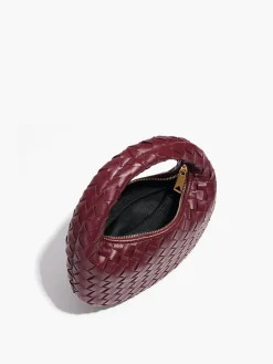 New Rounded Woven Zipper Handbag Bags|Accessories