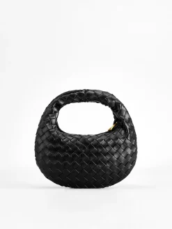 New Rounded Woven Zipper Handbag Bags|Accessories