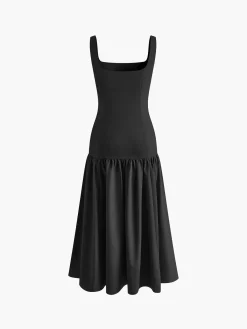 Ruffle Long Cami Sundress Casual Dresses|Summer Dresses