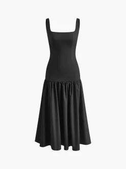 Ruffle Long Cami Sundress Casual Dresses|Summer Dresses
