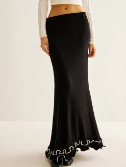 Sale Ruffle Soft Sweater Skirt Skirts|Knitwear