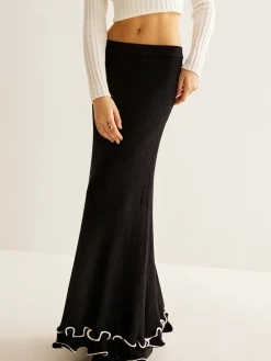 Sale Ruffle Soft Sweater Skirt Skirts|Knitwear