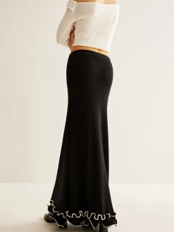 Sale Ruffle Soft Sweater Skirt Skirts|Knitwear