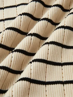 Ruffle Striped Sweater Cami Dress Sweater Dresses|Cocktail & Party Dresses