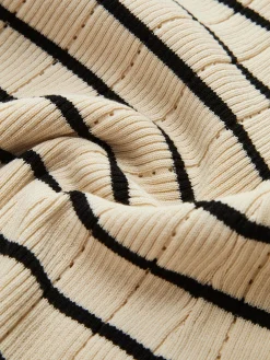 Ruffle Striped Sweater Cami Dress Sweater Dresses|Cocktail & Party Dresses
