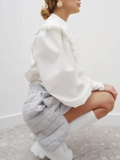 Ruffled Collar Long Sleeve Shirt Blouses & Shirts|Tops