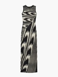 Hot Runaway Tulle Print Long Dress Black Dresses|Casual Dresses