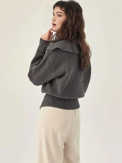 Best Sailor Collar Two-Way Zipper Cardigan Cardigans|Sweaters & Cardigans