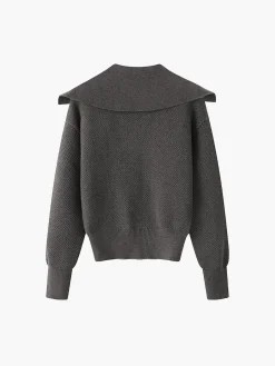 Best Sailor Collar Two-Way Zipper Cardigan Cardigans|Sweaters & Cardigans