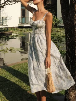 Outlet Sapphire Garden Floral Cami Midi Dress Casual Dresses|Floral Dresses