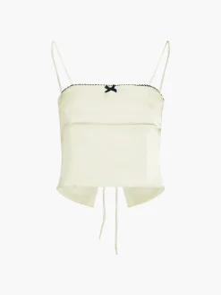Outlet Satin Bow Decor Cami Top Tank Tops & Camis|Tops