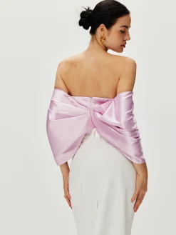 Discount Satin Pleated Off Shoulder Top Tank Tops & Camis|Tops