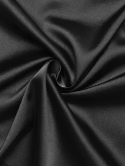 New Satin Raw Hem Tied Two Piece Skirt Set Skirt Sets|Long Sleeve Sets