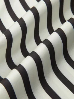 Sale Satin Striped Button Cozy Shirt Blouses & Shirts|Tops