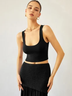Outlet Sea Breeze Crop Knit Top Sweater Tops|Sweaters & Cardigans