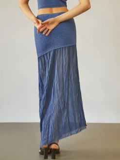 Sea Breeze Patchwork Maxi Skirt Skirts|Knitwear