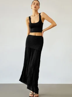 Sea Breeze Patchwork Maxi Skirt Skirts|Knitwear