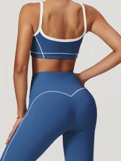 Best Seamless Contrast Binding Sports Bra Activewear