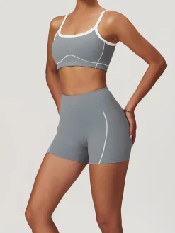 Best Seamless Contrast Binding Sports Bra Activewear