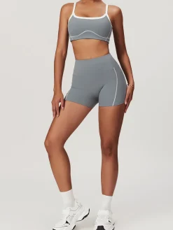 Best Seamless Contrast Binding Sports Bra Activewear