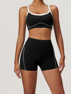Best Seamless Contrast Binding Sports Bra Activewear