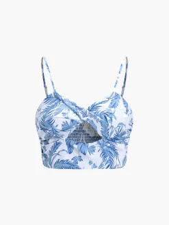 New Seaside Joy Print Twist Detail Skirt Set Skirt Sets|Long Sleeve Sets