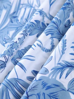 New Seaside Joy Print Twist Detail Skirt Set Skirt Sets|Long Sleeve Sets