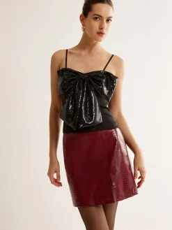New Sequins Bow Cami Top Tank Tops & Camis|Tops