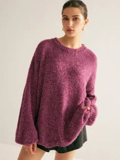 Hot Sequins Loose Sweater Sweater Tops|Sweaters & Cardigans