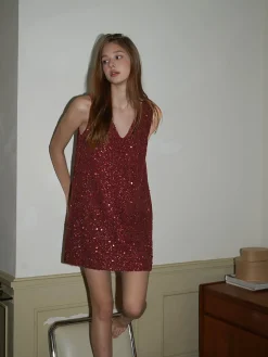 Outlet Sequins Tank Short Dress Casual Dresses|Work Dresses