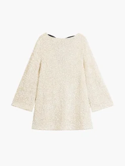 New Sequins Velvet Bowknot Mini Dress White Dresses|Cocktail & Party Dresses
