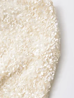 New Sequins Velvet Bowknot Mini Dress White Dresses|Cocktail & Party Dresses