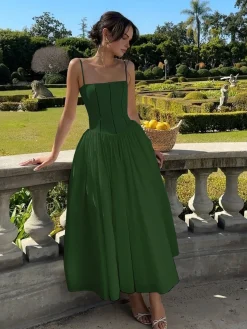 New Serendipity Frenchy Flowy Long Dress White Dresses|Black Dresses