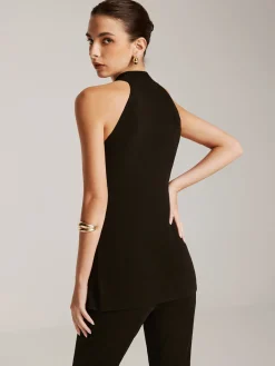 Clearance Sexy Cutout Metal-Ring Sweater Vest Sweater Vests|Sweaters & Cardigans