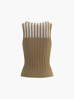 Hot Sheer Ribbed Tank Top Tank Tops & Camis|Tops