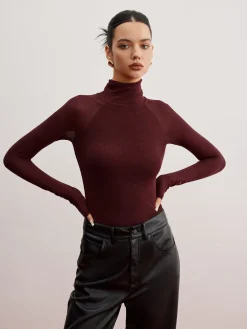 Outlet Sheer Sleeve Skinny Sweater Sweater Tops|Sweaters & Cardigans