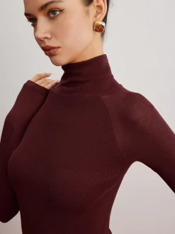 Outlet Sheer Sleeve Skinny Sweater Sweater Tops|Sweaters & Cardigans