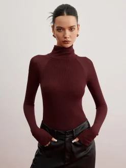 Outlet Sheer Sleeve Skinny Sweater Sweater Tops|Sweaters & Cardigans