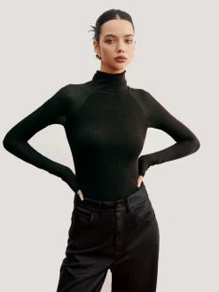 Outlet Sheer Sleeve Skinny Sweater Sweater Tops|Sweaters & Cardigans