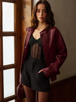 Online Sheer-Detail Jersey Bodysuit Bodysuits|Tops
