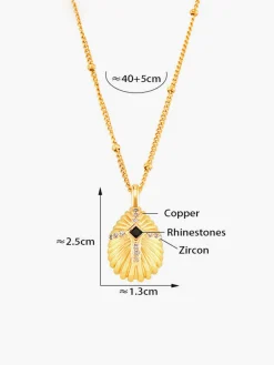 Best Shell Cross Set Diamond Pendant Necklace Necklaces|Accessories