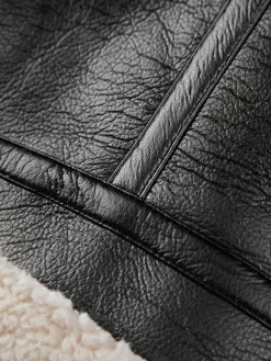 Discount Sherpa Lined Shearling Leather Flight Jacket Outerwear|Jackets