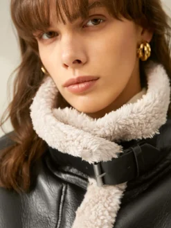 Discount Sherpa Lined Shearling Leather Flight Jacket Outerwear|Jackets