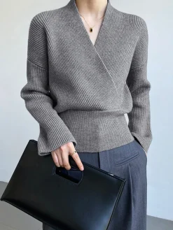 New She's Effortless Wrap Sweater Sweater Tops|Sweaters & Cardigans