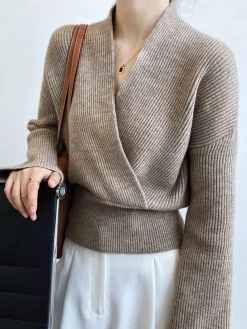 New She's Effortless Wrap Sweater Sweater Tops|Sweaters & Cardigans