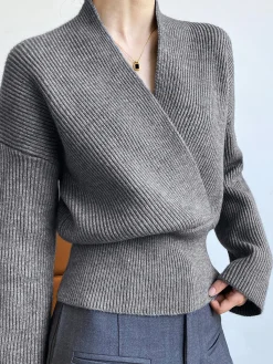 New She's Effortless Wrap Sweater Sweater Tops|Sweaters & Cardigans